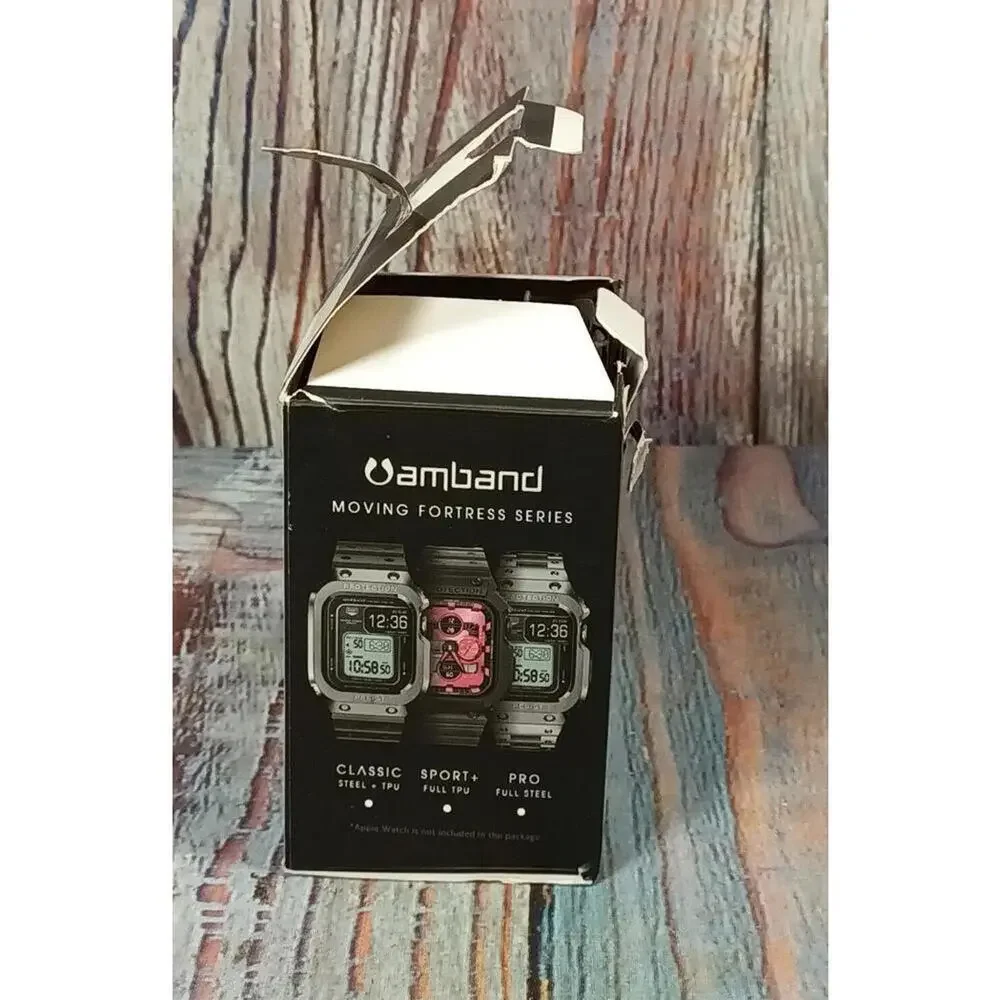 amband Moving Fortress Pro+ 40mm Stainless Steel Case with Bands for Apple Watch